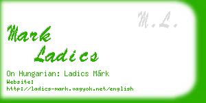 mark ladics business card
